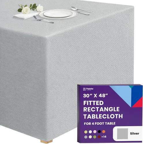 Miniatura 20 de Gee Di Moda - Mantel rectangular a medida en poliéster lavable para mesa de 4 pies, ideal para mesa de bufé, fiestas, cenas, bodas, vacaciones