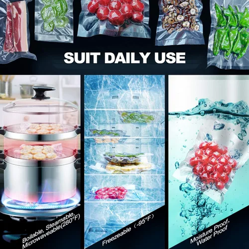Miniatura 6 de CANLENPK - Bolsas selladoras al vacío de 8 x 12 pulgadas/7.9 x 11.8 in, almacenamiento de alimentos, mantiene la nutrición fresca, bolsas de Sous