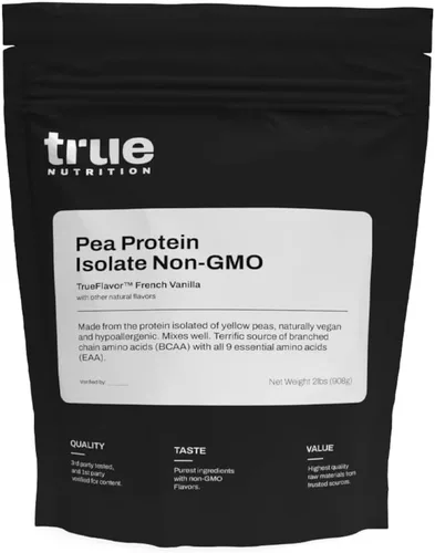 Miniatura 7 de True Nutrition Aislado de proteína de guisante en polvo, 0.88 oz de proteína vegana sin OMG en polvo por porción, bajo en carbohidratos, bajo