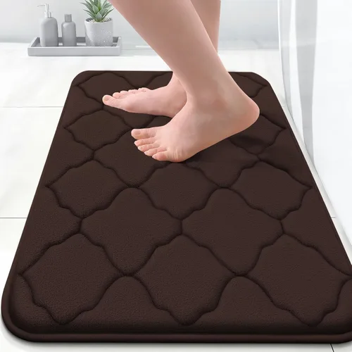 Miniatura 72 de OLANLY Alfombra de Baño de Espuma Viscoelástica de 24 x 16 pulgadas, Ultra Suave y Absorbente, Alfombras de Baño Antideslizantes, Cómodas, Lavables