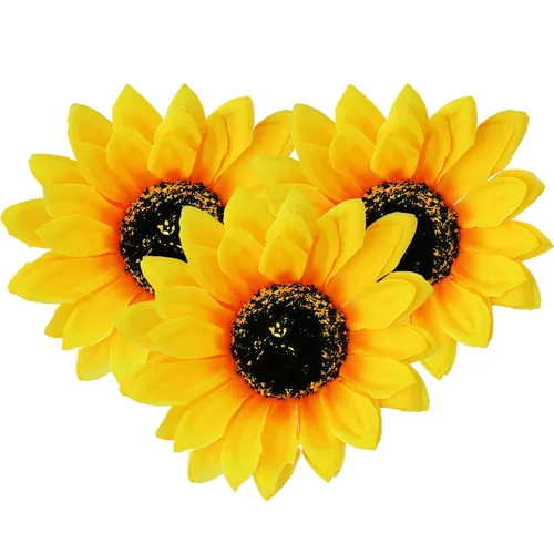 3 pinzas para el cabello de girasol amarillo para mujer, pasadores de cocodrilo, horquilla, accesorios para el cabello de verano, para fiestas,