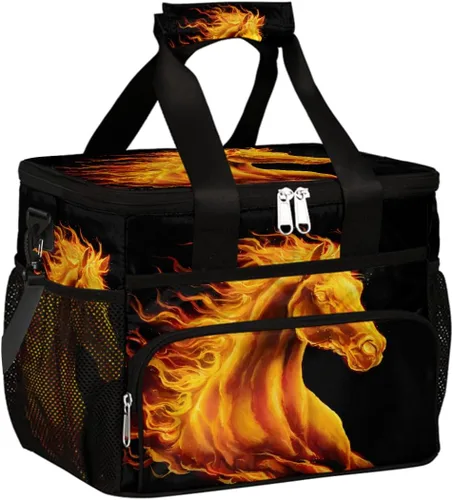 Miniatura 31 de Pardick Bolsa térmica suave con aislamiento de leopardo de galaxia para hombres y mujeres, lonchera grande a prueba de fugas, enfriador de playa