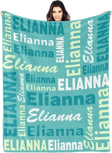 Miniatura 18 de Manta personalizada con nombre, manta personalizada con nombre, manta personalizada para adultos, niños y bebés, manta personalizada con monograma