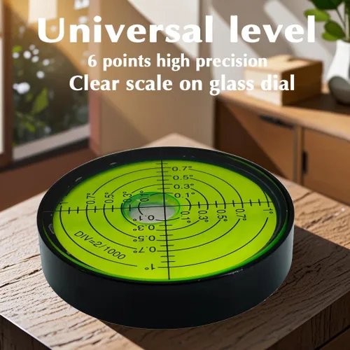 Miniatura 7 de 6'/0.079 in Punto de alta precisión Nivel Universal Burbuja Metal Bubble Water Leveler Cross Gauge Pequeño Hogar (negro verde)