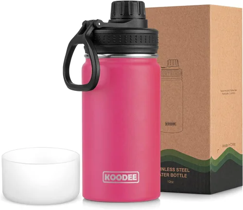 Miniatura 78 de koodee Insulated Water Bottle, 32 oz Stainless Steel Double Wall Vacuum Wide Mouth Sport Bottle with Leakproof Spout Lid (Navy)