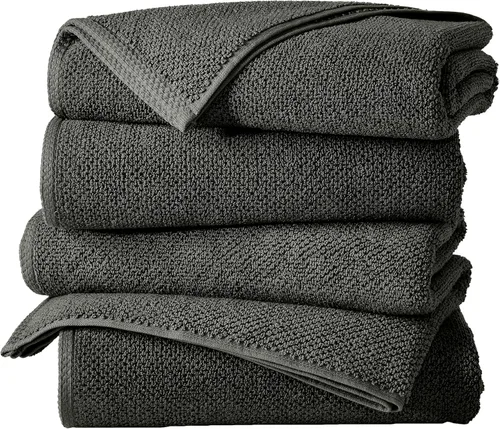 Miniatura 79 de Great Bay Home Toalla de baño blanca – Toalla de baño de gran tamaño 100% algodón de 68 x 35 pulgadas – Absorbente, de secado rápido, toalla de baño