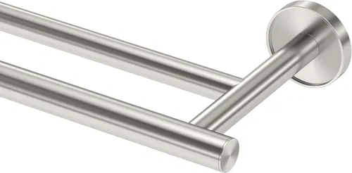 Miniatura 6 de Gatco 4244MX Latitude II - Toallero doble de 24 pulgadas, negro mate/soporte para toallas doble montado en la pared para baño
