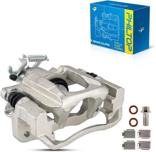Miniatura 15 de PHILTOP Conjunto de Pinza de Freno de Disco Delantero Compatible con Jeep Wrangler 1990-2006, Jeep Cherokee 1990-2001, Grand Cherokee 1993-1998