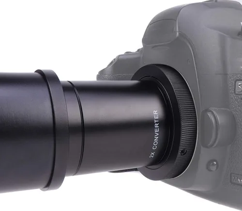 Miniatura 5 de Lente teleobjetivo zoom de 16.535-31.496 in F/8.3-16 con lente teleconvertidor de 2 X y anillo adaptador de montaje T2/T a PK para cámaras K-5 K-7