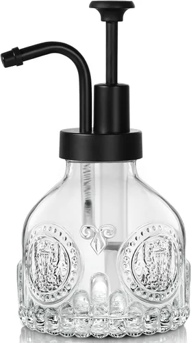 Miniatura 10 de Dispensador de jabón de vidrio ámbar, dispensador pequeño de jabón de manos para baño, botella de jabón líquido y loción con bomba, dispensador