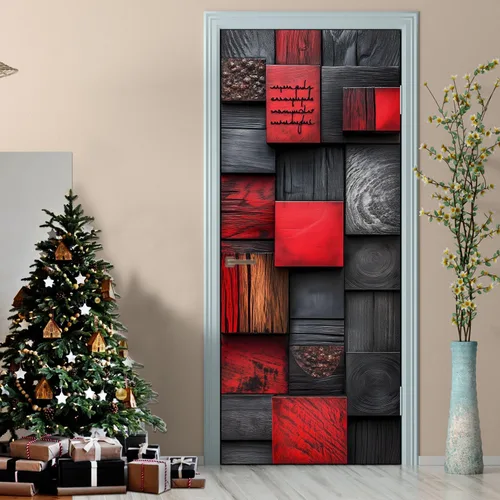 Miniatura 51 de Calcomanías 3D para puerta, murales para despegar y pegar, cocodrilo negro, calcomanías de pared, autoadhesivas, extraíbles, impermeables, de PVC