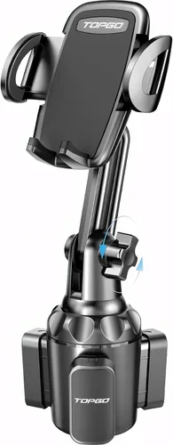 Soporte de teléfono para coche, regulable, para teléfonos inteligentes, Negro
