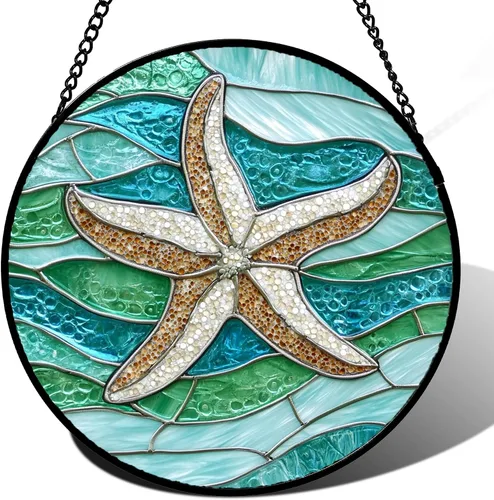 Miniatura 20 de DASTOLL Colgante de vidrio emplomado para ventana, diseño de lirio del valle, mariposa, atrapasol para puertas, hogar, atrapasoles decoración
