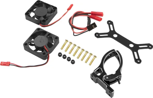 Miniatura 2 de 4985 1717 - Disipador de calor con motor sin escobillas, doble ventilador de refrigeración, compatible con 1/5 Traxxas X-Maxx Arrma RC Car (negro)