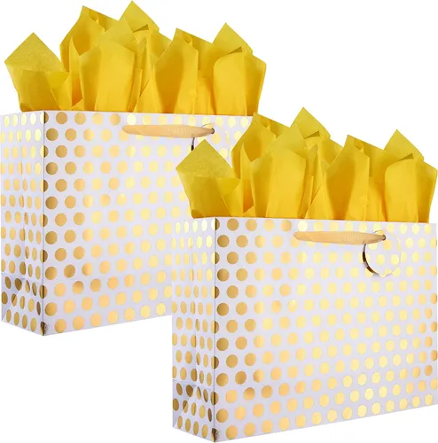 Miniatura 9 de Bobobag Paquete de 4 bolsas de regalo extragrandes de 16.5 pulgadas con papel de seda para el día de la madre, regalos de cumpleaños