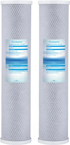 Miniatura 5 de Geekpure Cartucho de filtro de agua de bloque de carbono universal compatible con 20 pulgadas para filtro de agua para toda la casa, 4.5 x 20
