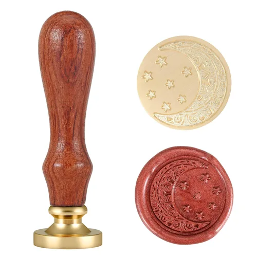 Miniatura 8 de Yoption Earth Map - Sello de cera con cabeza de latón vintage con mango de madera, sello de cera para invitaciones de boda, sobres, regalos