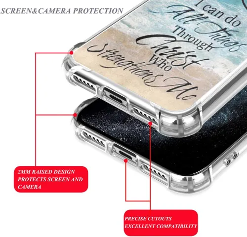 Miniatura 4 de Funda de gel de silicona para iPhone 12 Pro Max, Anchor Christian, protección delgada a prueba de caídas, absorción de golpes, biseles elevados