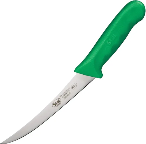 Miniatura 5 de Winco KWP-60G Stäl - Cuchillo de deshuesar para cubiertos con sello de 6 pies, hoja de acero inoxidable flexible, mango de plástico verde