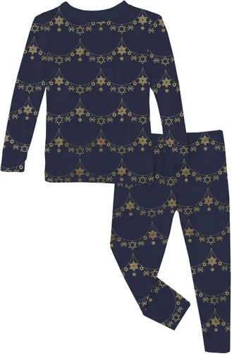 Miniatura 139 de KicKee Pants Conjunto de pijama de manga larga con estampado de piezas