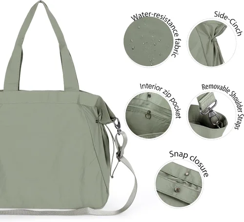 Miniatura 4 de ASLABCREW Bolsa de mano para mujer, 18L con cincha lateral con correa ajustablebolsa de mano extra, bolsa de hombro ligera