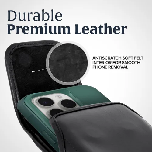 Miniatura 5 de Turtleback Soporte para cinturón para iPhone 16 Pro Max, 15 Pro Max, 14 Pro Max - Mediano. Se adapta con fundas estilo viajero a prueba de golpes