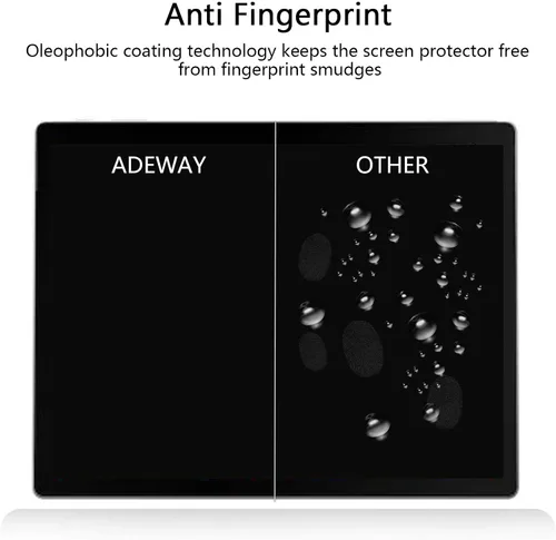 Miniatura 8 de Adeway Protector de pantalla de vidrio templado para Surface Laptop Go 2 de 12.4 pulgadas 2022, dureza 9H, resistente a arañazos, transparente HD