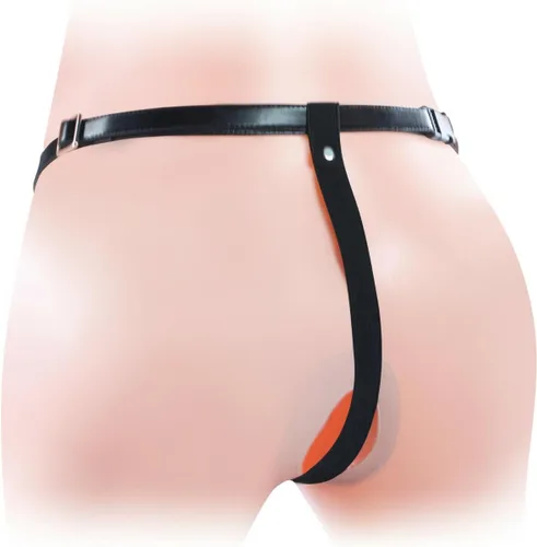 Honeypleasures - Correa vibratoria hueca masculina de 7 pulgadas, consolador vibrador de pene, BDSM, punto G para hombres pequeños o problemas de