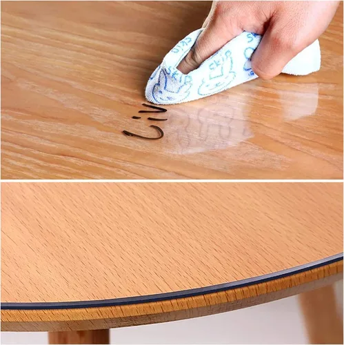Miniatura 4 de Mantel de PVC transparente transparente para mesa de escritorio, protector de mesa, resistente al agua, de vidrio suave, tamaño personalizado 0.039