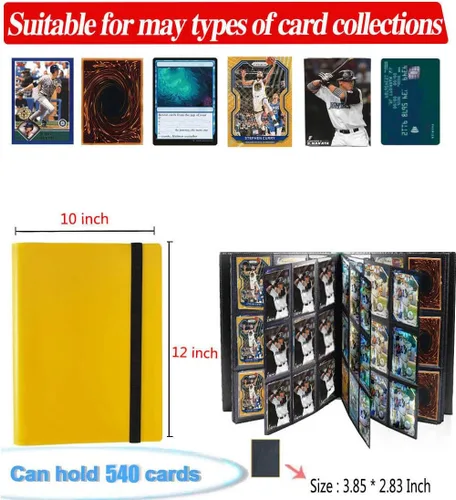 Miniatura 20 de Carpeta de 9 bolsillos para tarjetas de intercambio, álbum de colección con fundas, protección para tarjetas de intercambio - 20 páginas - Capacidad