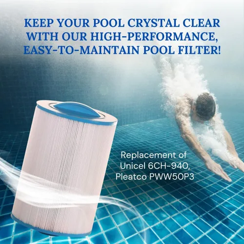 Miniatura 3 de Baleen Filters Filtro de piscina de 45 pies cuadrados que reemplaza a Unicel 6CH-940, Pleatco PWW50P3, Filbur FC-0359-Cartuchos de filtro
