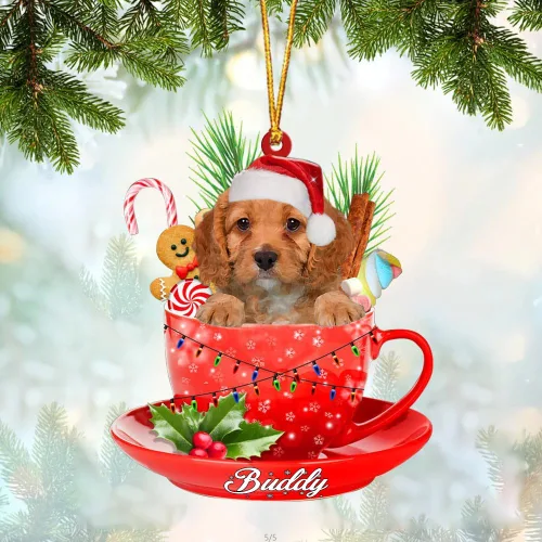 Miniatura 54 de Alaskan Malamute - Adorno acrílico personalizado para perro en taza, adorno de Navidad personalizado para perro 2023, decoración de árbol