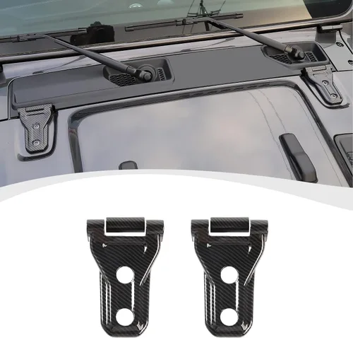 Miniatura 11 de RT-TCZ Kit de decoración exterior para bisagra de capó para Jeep Wrangler JL JLU y Gladiator JT 2018-2023, azul