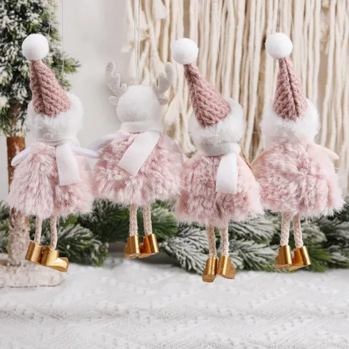Miniatura 3 de 4 adornos colgantes de ángel de felpa, adorno de muñeca de árbol de Navidad, decoración de muñecas colgantes, colgante de hadas para Navidad, Año