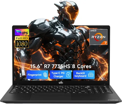 Miniatura 11 de NIMO Laptop para juegos 2026, AMD R7 7735HS (8C/16T, hasta 4.75GHz, Beat i7-12650H) 16GB DDR5 RAM 256GB SSD Computadora comercial con pantalla FHD