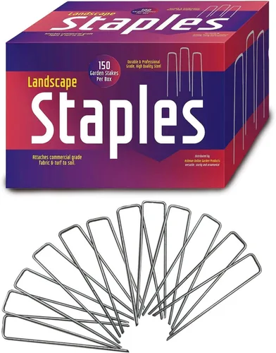 Grapas de jardín para césped, grapas para tela de paisaje, alfileres de anclaje, grado profesional. Longitud total de 6 pulgadas, S, Galvanizado