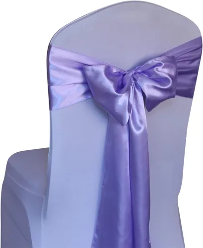 Miniatura 11 de WELMATCH Lazos de satén rosa rubor para silla, 50 unidades, lazos para sillas de decoración de banquetes de boda, fiesta, evento (rosa rubor, 50)