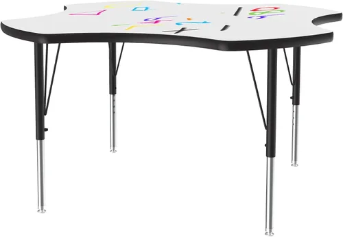 Miniatura 68 de Correll - Mesa rectangular de 24 x 36 pulgadas, mesa de actividades superior de borrado en seco, altura ajustable (19 a 29), laminado de alta