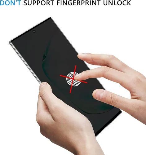 Miniatura 2 de Fotbor Paquete de 2 protectores de pantalla de vidrio templado para Samsung Galaxy Note 10 Plus, dureza 9H, antiarañazos, cobertura completa