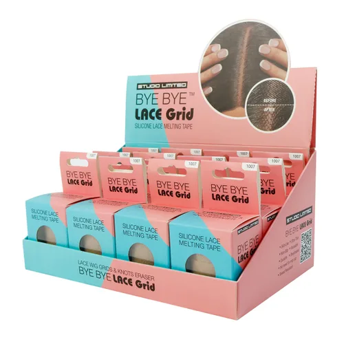 Miniatura 7 de STUDIO LIMITED Cinta de fusión de silicona para peluca de encaje y nudos, cinta de fusión Bye Bye Lace Grid HD natural para ocultar la piel