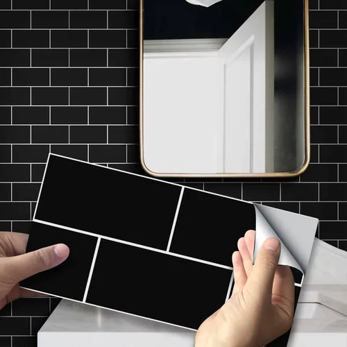 Adhesivo de vinilo para pared de transferencia de ladrillos para decoración del hogar, despegar y pegar, calcomanías autoadhesivas para salpicaduras