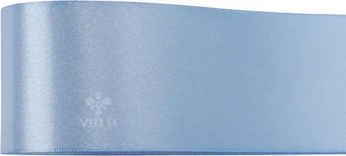 Miniatura 8 de MEEDEE - Cinta de satén azul polvoriento de 2 pulgadas, cinta azul polvoriento de lujo de doble cara de 25 yardas, cintas de satén de seda para Azul