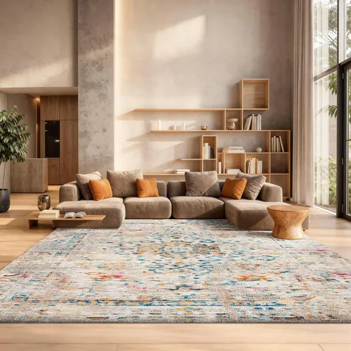 Miniatura 14 de SAFAVIEH Madison Collection - Alfombra decorativa de 2 pies 2 pulgadas x 4 pies, color verde y turquesa, diseño envejecido, no desprende pelusa