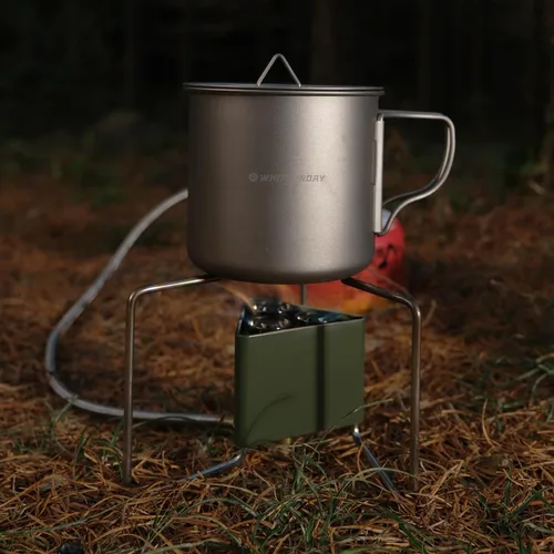Miniatura 3 de Whitsunday Estufa de camping de 6800 W, 3 quemadores, resistente al viento, portátil, con adaptador de recipiente de combustible, encendido