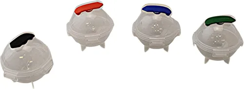 Miniatura 4 de Paquete de 4 moldes redondos grandes para hacer bolas de hielo de 2 pulgadas, para barra de piedras de whisky, para fiesta, incluye mini embudo (1)