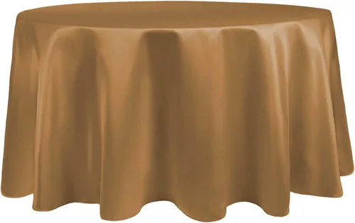 Miniatura 30 de Ultimate Textile Mantel redondo de satén nupcial de 60 pulgadas, se adapta a mesas de menos de 60 pulgadas de diámetro, berenjena morado berenjena
