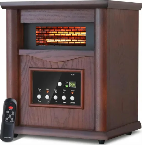 Nordic Hygge Calentador de espacio portátil, calentador infrarrojo eléctrico de 1500 W para uso en interiores, sala de estar, dormitorio, oficina,