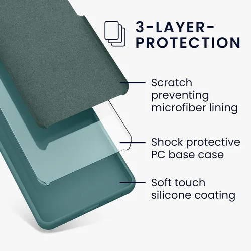 Miniatura 771 de kwmobile Funda Compatible con Google Pixel 6 Pro - Funda de teléfono de silicona TPU con acabado suave - Azul Arrecife