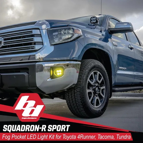 Miniatura 7 de Baja Designs Squadron-R Sport - Kit de luces LED antiniebla para Toyota Tacoma 2012-24, Tundra 2014-24, 4Runner 2010-24, juego de 2 luces LED