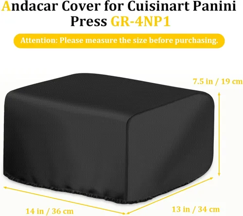 Miniatura 2 de Panini - Funda de prensa para Cuisinart Panini Press GR-4NP1, cubierta impermeable para sandwichera para parrilla interior 5 en 1, cubiertas